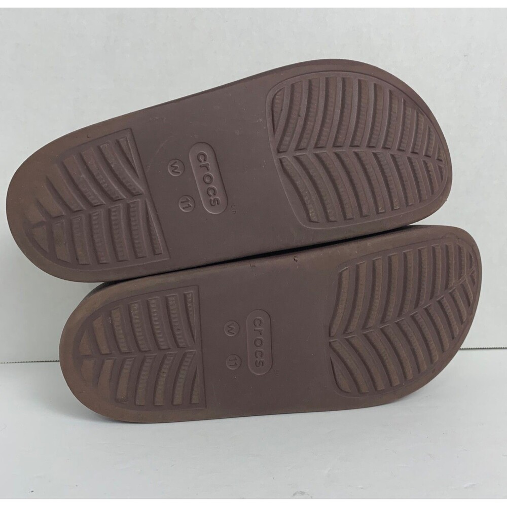 Crocs Dylan Platform Clog Shoes Womens 11 Tan Brown Comfort Chunky Mule Slip On - Picture 7 of 11